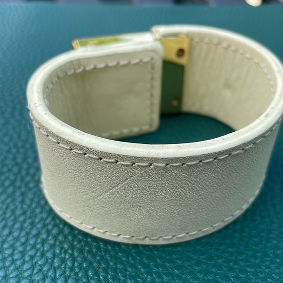 C.C. Skye leather and gold tone bracelet. - Picture 3 of 4